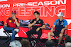 TEST BAHRAIN, (L to R): Charles Leclerc (MON) Ferrari; Zhou Guanyu (CHN) Alfa Romeo F1 Team; e Logan Sargeant (USA) Williams Racing, in the FIA Press Conference.
25.02.2023. Formula 1 Testing, Sakhir, Bahrain, Day Three.
- www.xpbimages.com, EMail: requests@xpbimages.com © Copyright: Bearne / XPB Images